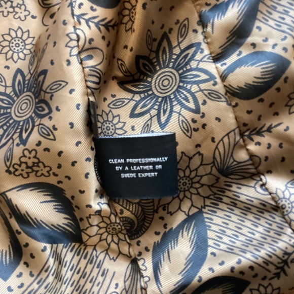 NEW BLACK RIVET CAMEL BROWN BIKER LEATHER JACKET SIZE S - Picture 14 of 16